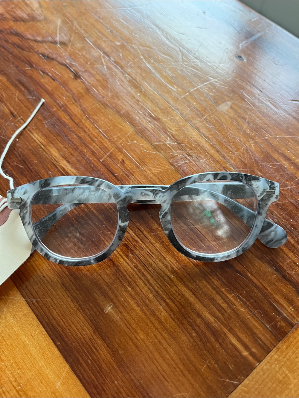 Peepers +2.25 Grey Marble Round Women's Reading Glasses - Picture 2 of 2